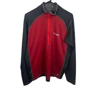 Columbia Titanium Omni-Wick 1/4 Zip Pullover Mens Size Large Sportswear Red